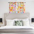 thumbnail image 4 of Spring Floral Kitchen Curtains Short 45 Inch Length, Watercolor Botanical Colorful Summer Grommet Top Bedroom Living Room Curtains, Light Filtering Cafe Curtain Drapes 2 Panels Set 84''x45'', 4 of 9