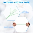 thumbnail image 3 of Uxcell 3 mm x 109 Yard Macrame Cord Soft Cotton Colored Crafts Yarn Rope Light Green, 3 of 7
