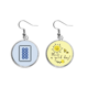 thumbnail image 1 of Mahjong Circle puntos 8 Tile pattern Pendiente Sol Flor Pendiente Joyas Moda Unbranded M, 1 of 3