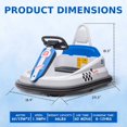 thumbnail image 3 of Sakiyr 6V Bumper Car Ride on Toys, Battery Powered with Music and Lights, 360 Degree Spin Kids Bumper Car for 1.5-6 Ages, White, 3 of 7