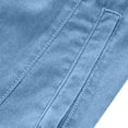 thumbnail image 7 of ZACPNCV Girls Tencel Denim Pants Rabbit Embroidery Lace Trim Wide Leg Flare Jeans Summer Lightweight Lyocell Casual Palazzo for Kids, 7 of 7