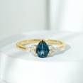 thumbnail image 5 of Rosec Jewels London Blue Topaz Pear Shaped Engagement Ring - 5X7 mm - Blue Topaz Diamond Ring - AAA Grade - with Jewelry Box, 10K Yellow Gold, US 3.00, 5 of 8