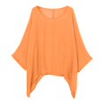 thumbnail image 2 of Orange Women's Long Sleeve T-shirt, Women'S Fashionable And Casual Large Size Loose Cotton Nine Point Sleeve Top T Shirt,Women's Long sleeve T-shirt XL, 2 of 4