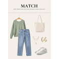 thumbnail image 4 of Eytino Women’s Sweaters Bow Crew Neck Long Sleeve Knitted Fall Winter Pullover Sweaters, 4 of 10