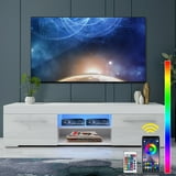 Hommpa White High Gloss TV Stand for TVs up to 59