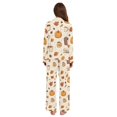 thumbnail image 3 of FORMRS Womens Pajama Set Long Sleeve Top and Pants with Pockets Soft Comfy Lounge Sleepwear, Sizes S-2XL, Fall Beige Pumpkin, 3 of 7
