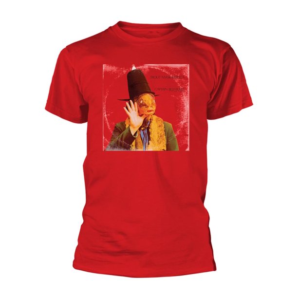 Captain Beefheart & His Magic Band - Camiseta Trout Mask Replica para Adultos Unisex (Rojo)
