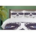 thumbnail image 4 of Ambesonne Sugar Skull Duvet Cover Sets, Make up Girl, 2-King, Black White and Blue, 4 of 7