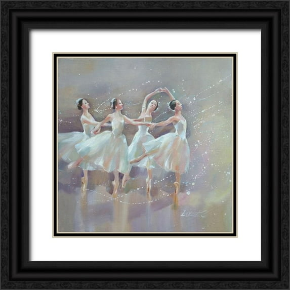 Zareckaya, Tatiana 20x20 Black Ornate Wood Framed with Double Matting Museum Art Print Titled - On the Shopen Music