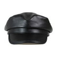 thumbnail image 2 of Genuine Leather Men Baseball Cap Hat Men's Real Leather Adult Solid Hats Caps, 2 of 4