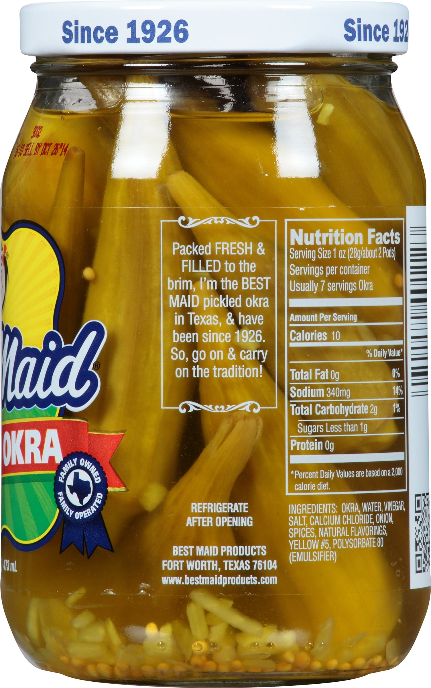 Best Maid Pickled Okra 16 fl. oz. Jar