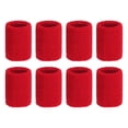thumbnail image 1 of Uxcell Muñequera de sudor colorida, muñequeras deportivas, muñequeras para tenis, bádminton, baloncesto, paquete de 8 en rojo, 1 of 7