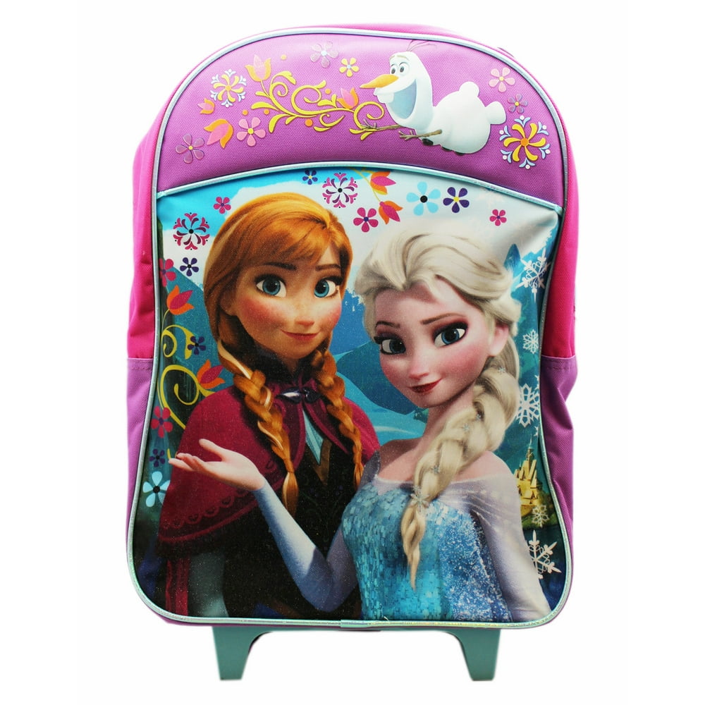 Rolling Backpack Disney's Frozen Anna, Elsa, and Olaf Floral Full