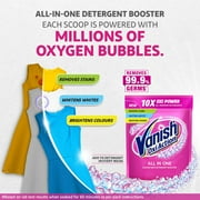 Vanish All in One Powder Detergent Booster 400gm Pack of 2 Removes Stains, Whitens Whites and Brightens Colors
