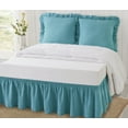 thumbnail image 2 of The Pioneer Woman Teal Cotton Swiss Dot 3-Piece Bedskirt and Sham Set, 2 of 5