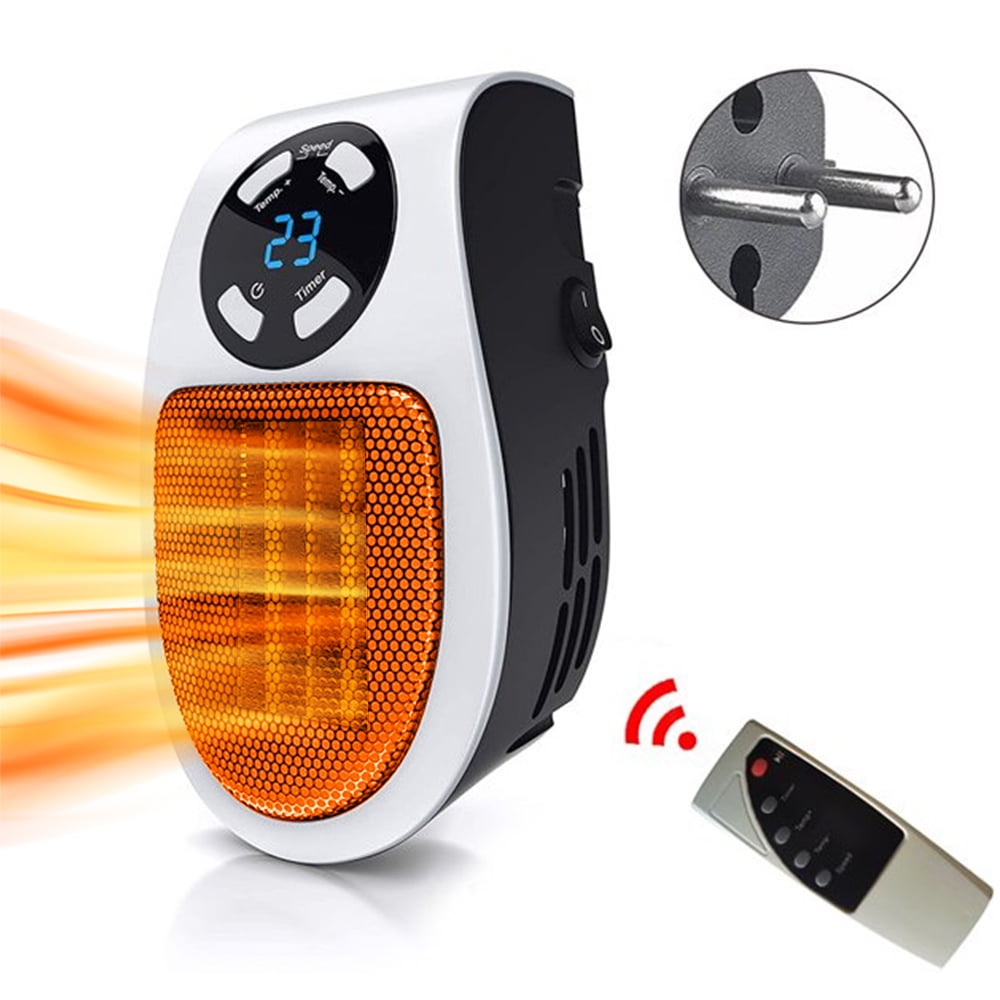Ponyta 500W Space Heater Wall Outlet Electric Plug in Space Heater