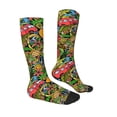 thumbnail image 4 of Lsque Hawaiian Culture Symbols 1 Printed Crew Socks Men's Women's LightWeight Thin Casual Calf Socks ,Knee High Socks,Cotton Socks, 4 of 9