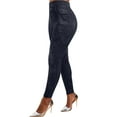 thumbnail image 3 of Enwejyy Women's Stretch Slim Fit Butt Lift Ninth Pants Faux Denim Jegging Leggings, 3 of 4