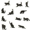 thumbnail image 2 of Kokovifyves Spring and Summer Decorations Woodwork Cats Ornaments 12 Cute Cats Ornaments of Different Shapes, 2 of 9