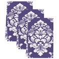 thumbnail image 2 of Purple Boho Kitchen Towels Set of 3, Vintage Classic Bohemia Flower Textured Absorbent Dish Towels for Kitchen, Microfiber Hand Towel, Quick Drying Tea Towel for Cleaning Decorative Dishcloths, 2 of 7
