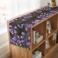 thumbnail image 6 of Table Runners 108 Inches Long Dress Scarves, Purple Flowers Farmhouse Coffee/Dining/Kitchen Table Runner for Living Room, Butterfly Spring Floral Wooden Farmhouse 13x108 Inch, 6 of 9