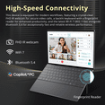 thumbnail image 4 of Dell XPS 13.4" Touchscreen Laptop, Snapdragon X Elite X1E-80-100, 32GB RAM, 3TB Storage (2TB SSD+1TB Dock Station), Qualcomm Adreno Graphics, Backlit Keyboard, Fingerprint, WiFi 7, Win11, Graphite, 4 of 9