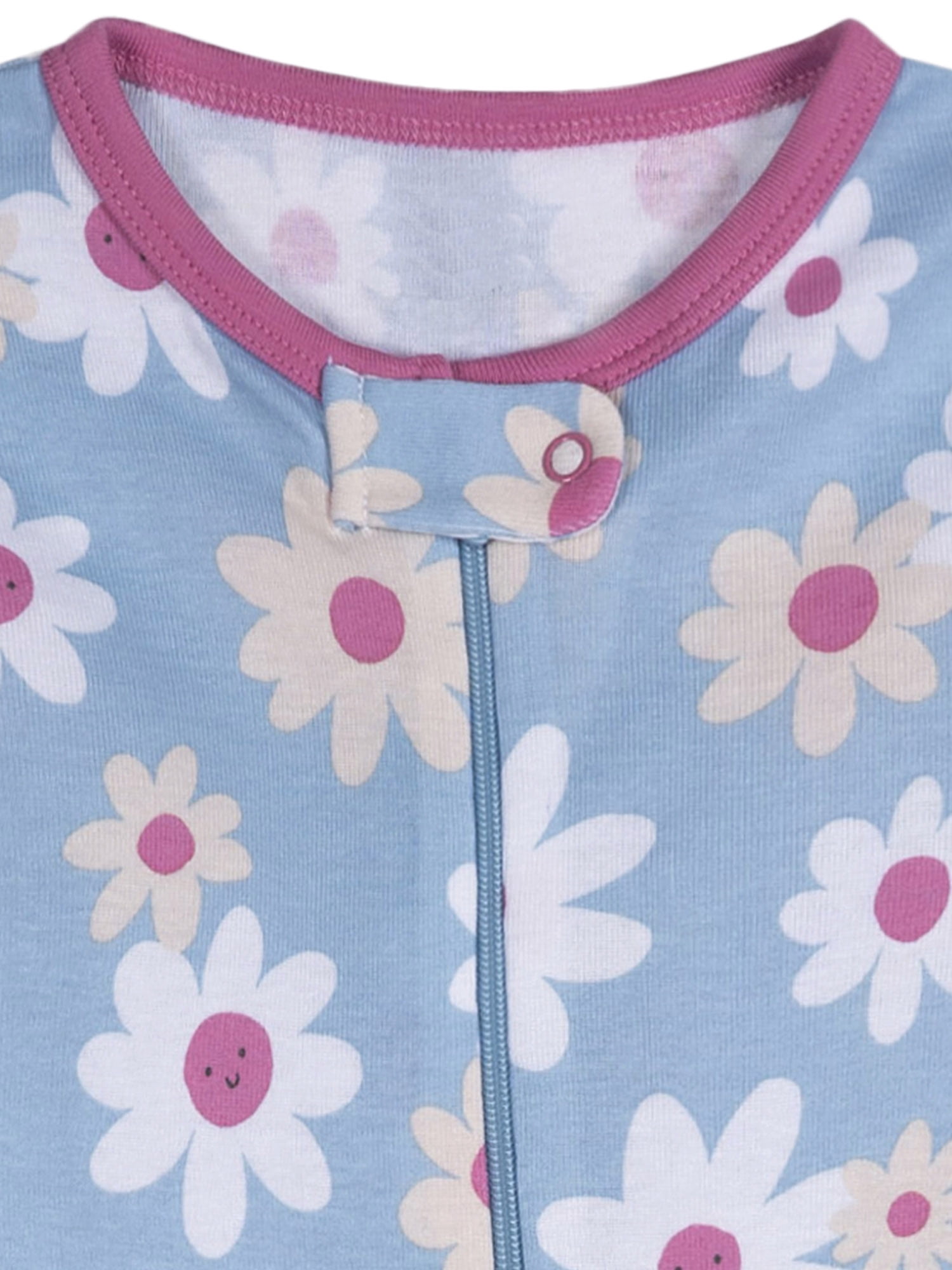 Onesies Brand Baby Girl Footed Pajamas, 4-Pack, Sizes Newborn - 24 Months
