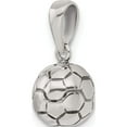 thumbnail image 4 of Sterling Silver Antiqued Soccer Ball Pendant (20 X 12) Made In India qc7137, 4 of 5