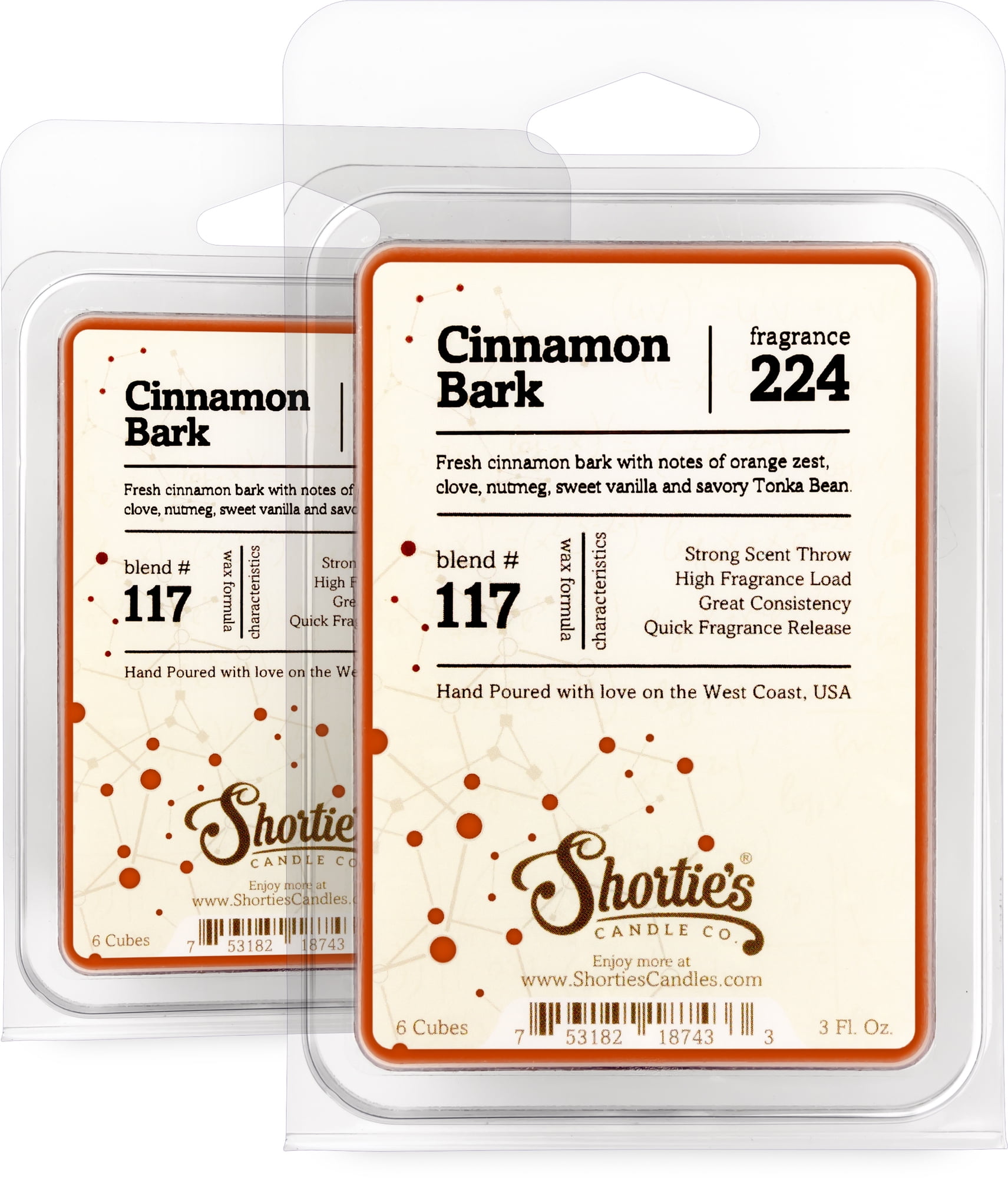 Cinnamon Bark Wax Melts Multi Pack Highly Scented + Essential