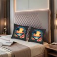 thumbnail image 2 of Set of 2 Tropical Throw Pillow Covers 18x18in - Vibrant Sunset Beach Design with Palm Trees & Colorful Flowers for Couch Bed Car, 2 of 8