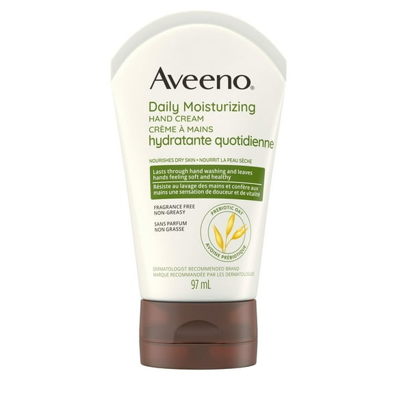 Aveeno Crème à Mains Hydratante Quotidienne, Lotion pour les Mains pour Peau Sèche, Hydratant à l'Avoine Non OGM, Sans Parabènes, Sans Parfum