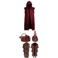 thumbnail image 4 of ZGRBOU Renaissance Costume for Men Medieval Viking Hooded Sleeveless Surcoat Tunic Set for Halloween Cosplay Five Piece Set, 4 of 4