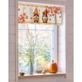 thumbnail image 4 of Fall Valances for Windows, Gnome Pumpkin Maple Leaf Sunflower Linen Plaid Rod Pocket Short Window Valance Curtains Holiday Window Treatment for Kitchen Living Room Bathroom, 54"x18", 4 of 6