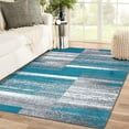 thumbnail image 3 of Luxe Weavers Art Deco Abstract Geometric Turquoise 8x10 Area Rug for Living Rooms, 3 of 8