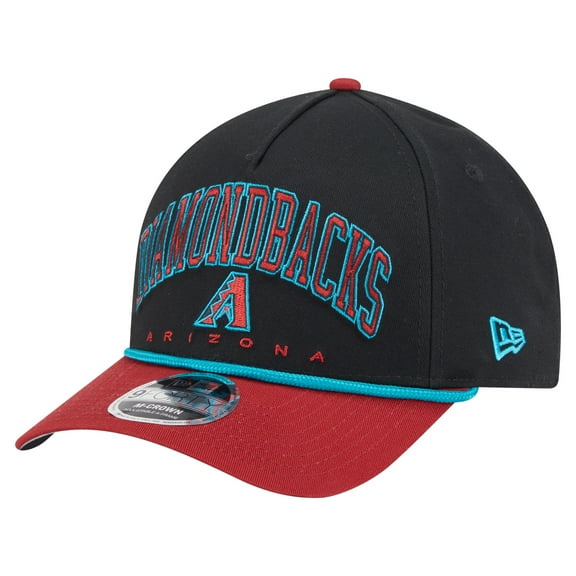 Men's New Era Black/Red Arizona Diamondbacks Arch 9FORTY A-Frame M-Crown Adjustable Hat