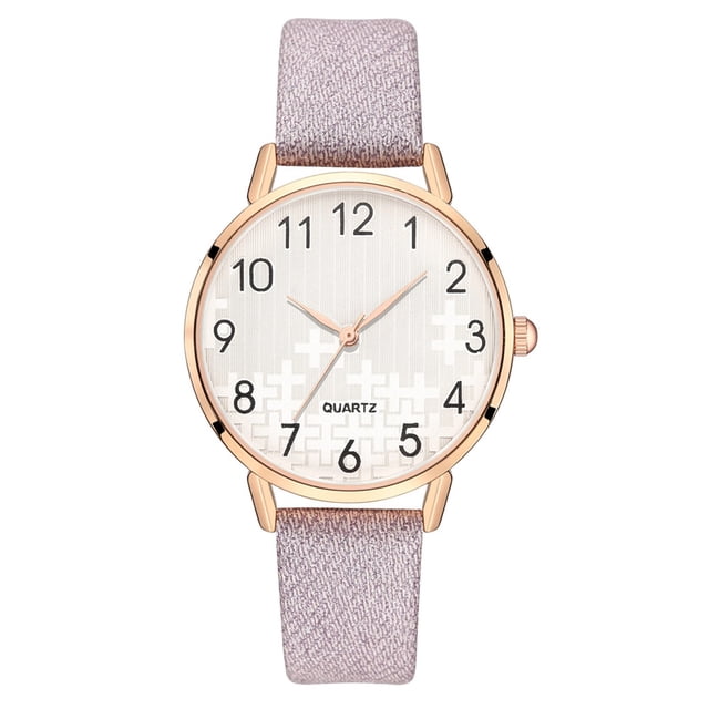 HBFAGFB Montre pour Femmes Ceinture en Cuir Fine Robe Décontractée Mode Polyvalente pour Usage Quotidien Violet