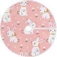 thumbnail image 1 of FMSHPON Easter Cute BunnyFlowers Xmas Christmas Tree Skirt Stand Mat for Holiday Party Decoration Indoor Outdoor 48 inches, 1 of 6
