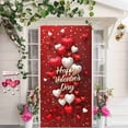 thumbnail image 6 of Valentine's Day Red Polyester Door Cover - 35.4x70.9in/90x180cm Reusable Easy Install Foldable Hanging Flag Decor for Home, Party, Shopfront & Romantic Celebrations, 6 of 6