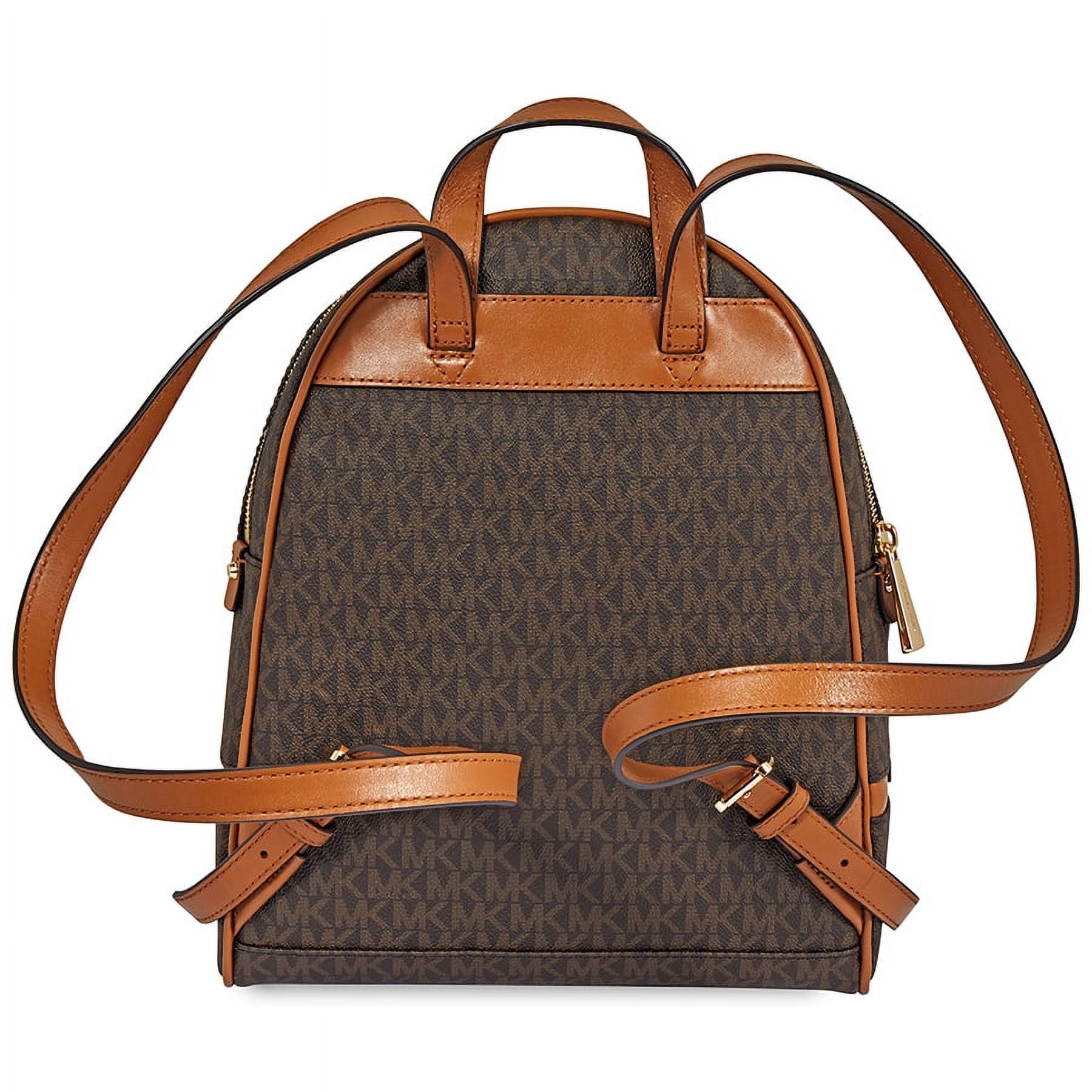MICHAEL KORS Rhea Slim Leather Backpack Luggage Brown EUC! MICHAEL MICHAEL KORS - Rhea leather medium backpack brown  main image 2