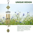thumbnail image 3 of Daisy Wind Chimes Outdoor, 32” Bronze Flower Garden Windchime for Yard Patio Decor, Memorial Gift for Mom, 3 of 6