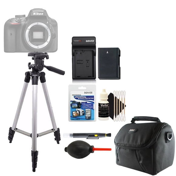 Trípode alto con batería de repuesto EN-EL14 para Nikon D3100