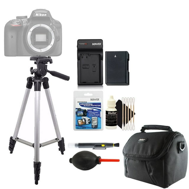 Trípode alto con batería de repuesto EN-EL14 para Nikon D3100