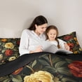 thumbnail image 5 of Feelyou Bohemian Flower Floral Queen Comforter Set, Western Fashion Bedding Sets, Retro French Style Reversible Bedding Comforter Set, Ultra Soft Bedroom Decor, 3-Piece, 5 of 8