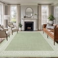 thumbnail image 2 of Sage Green Retro Greek Key Large Area Rugs for Bedroom Living Room, Soft Non Slip Carpet Bedside Rug, Geometric Greece Ancient Rustic Rectangular Floor Cover Kitchen Accent Rug 6'x9' for Office, 2 of 9