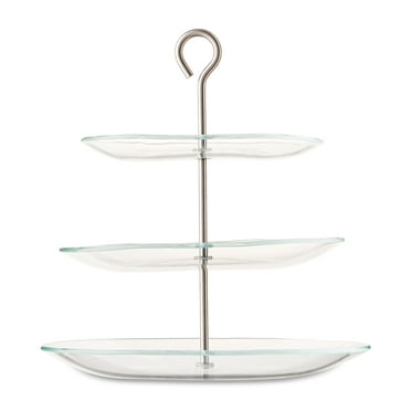 12.87" x 13" Glass 3-Tier Dessert Stand, by Way To Celebrate