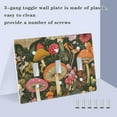 thumbnail image 3 of Yayeee Toggle Light Switch Wall Plate 2-Gang 4.56"x4.48" Decorative Outlet Cover, Colorful Mushroom, 3 of 7