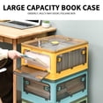 thumbnail image 4 of Foldable Storage Box with 5 Doors, Collapsible Plastic Organizer with Wheels for Books, Clothes, Toys, Transparent Large Capacity Bin for Home Office Garage Use, 4 of 13