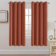 thumbnail image 1 of Cortinas blancas de 96 pulgadas de largo, paneles de tratamiento de ventana/cortinas para sala de estar, diseño moderno, paneles de cortina con ojales para comedor, juego de 2, ocre quemado, 52 pulgadas de ancho x 72 pulgadas de largo, 1 of 5