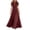 Wine, variant on Tqcoqu Women High Neck Lace Puff Sleeve Maxi Dress,Flowy Formal Plus Size Gown for Women ,Black Women's XS-XXXXXL