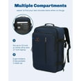 thumbnail image 6 of Hynes Eagle 38L Flight Approved Carry-On, Multi-Purpose Travel Backpack, Navy, 6 of 9